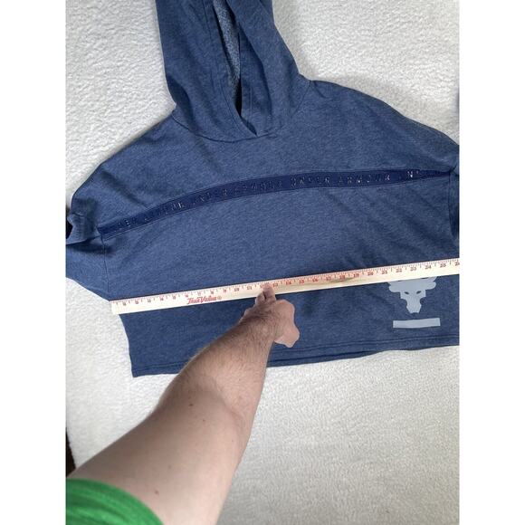 Under Armour Hoodie Sweatshirt Womens Large Project Rock Cropped Oversized - Picture 9 of 14